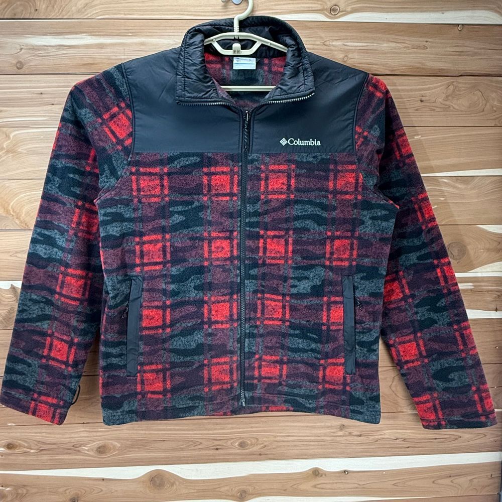 Columbia‎ Jacket Fleece Plaid Full Zipper Size M